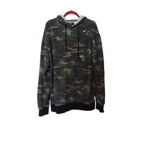 Forever 21 Mens Camouflage Hooded Sweatshirt Size XL